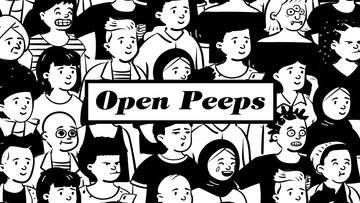 Open Peeps - 可自由组合的免费商用的手绘人物插画素材库