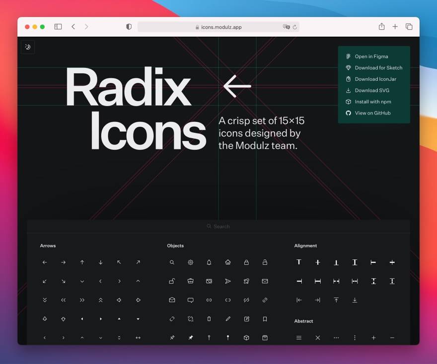 radix-icons 官网