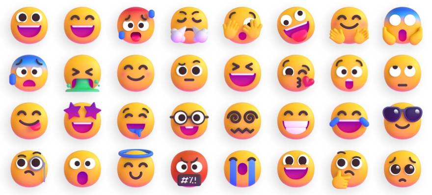 fluent emoji 部分表情预览