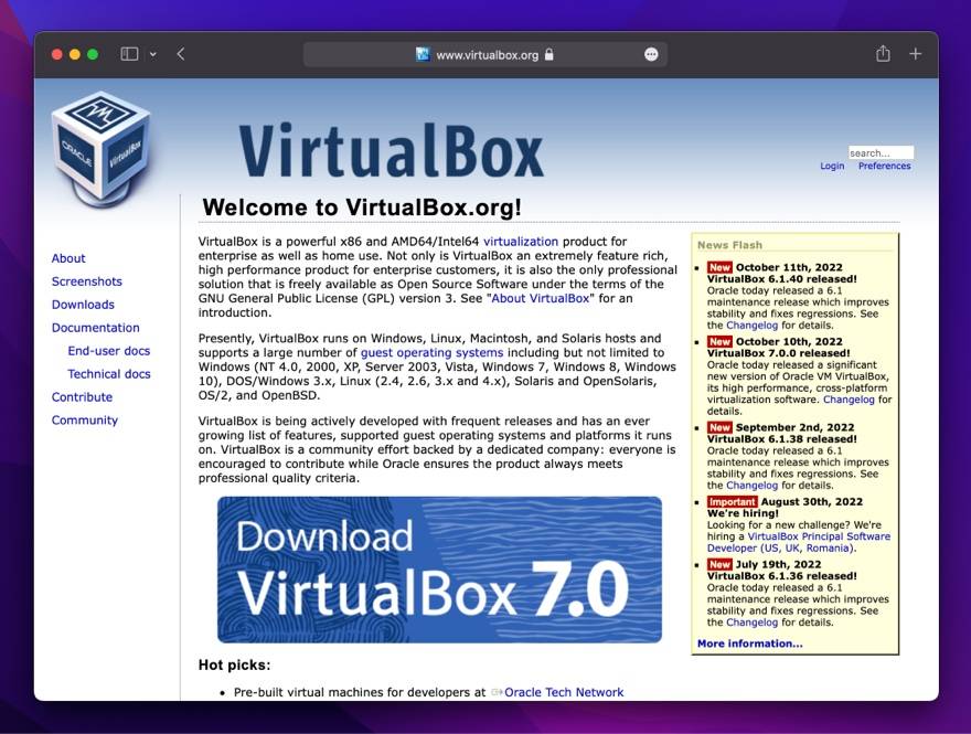 VirtualBox 官网