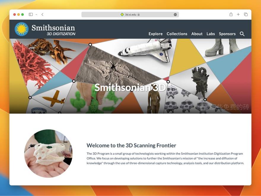 Smithsonian 3D 官网首页